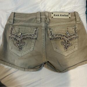 rock revival khaki shorts